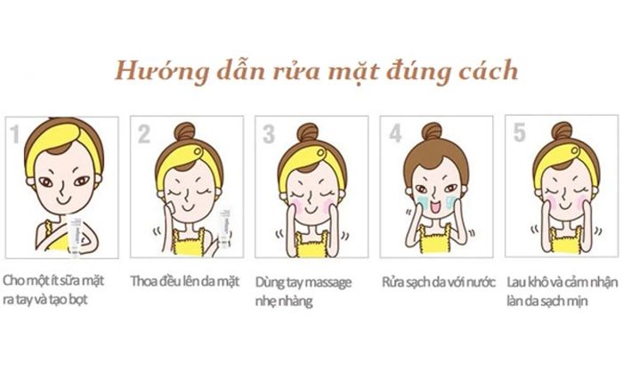 Hướng dẫn rửa mặt đúng cách cho da khô