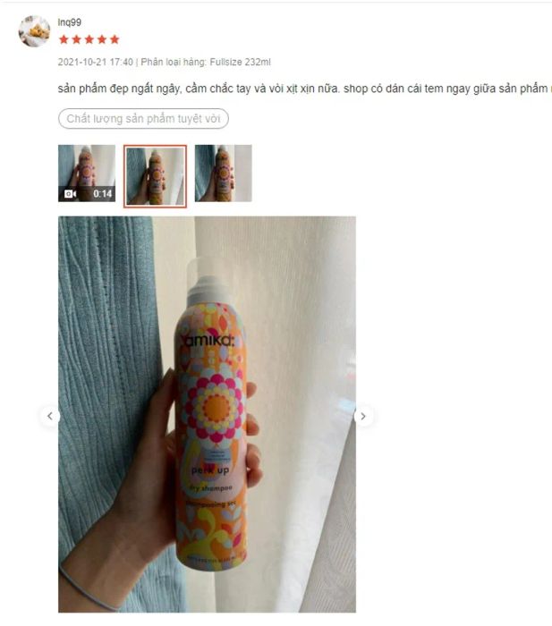 Đánh giá dầu gội khô Amika Perk Up Talc-Free Dry Shampoo