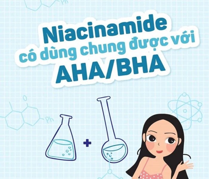 Kết hợp Niacinamide và BHA hoặc AHA