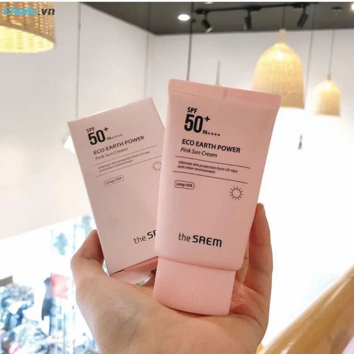 Kem chống nắng cho da khô giá học sinh The SAEM Earth Power SPF 50+