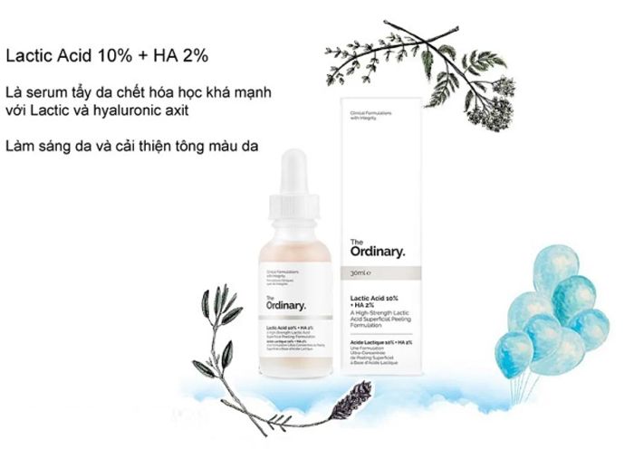 Công dụng của serum The Ordinary Lactic Acid 10% + HA 2%