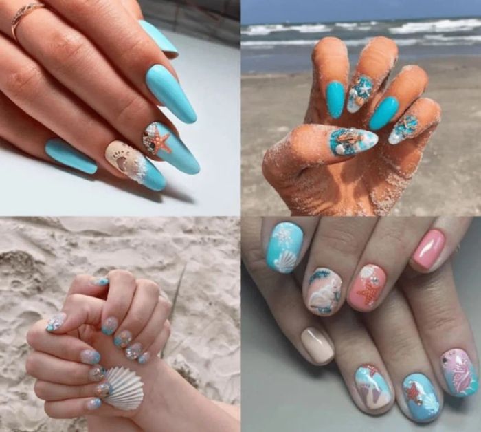 Mẫu nail đẹp cho chuyến đi biển 