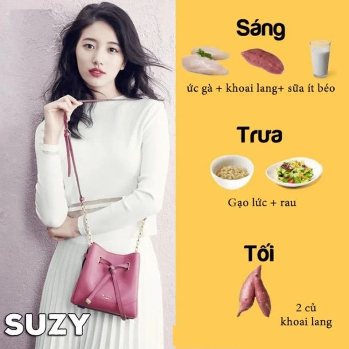 Thực đơn giảm cân bằng khoai lang của Suzy