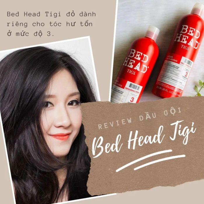 Đánh giá chi tiết về dầu gội Bed Head Tigi màu đỏ