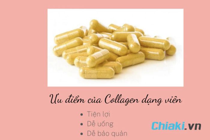 Viên uống Collagen chống lão hóa tiện lợi và dễ bảo quản