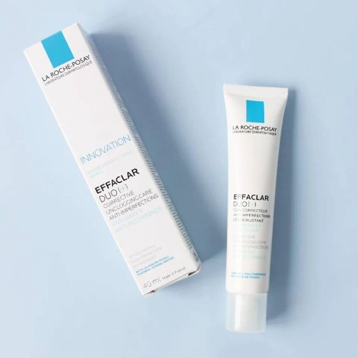 thiết kế bao bì của kem trị mụn La Roche Posay Effaclar Duo (+)