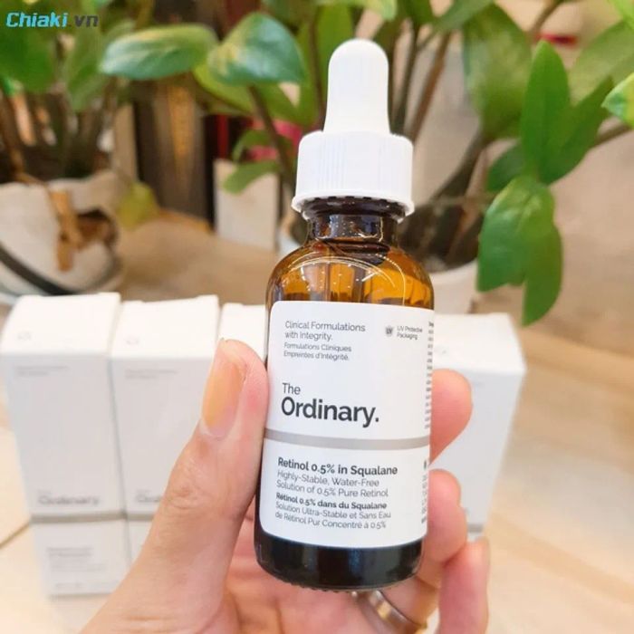 Serum Retinol 0.5% in Squalane làm trẻ hóa da của The Ordinary