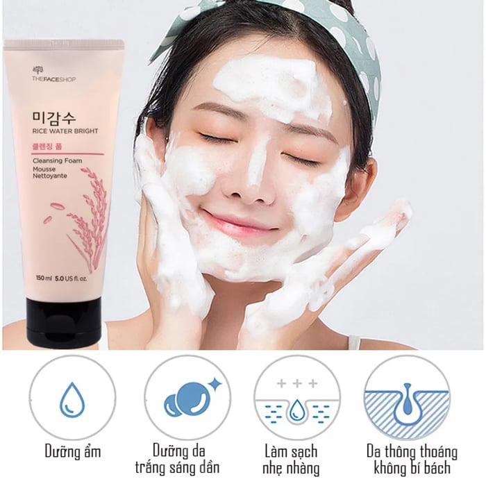 Sữa rửa mặt gạo The Face Shop Rice Water Bright