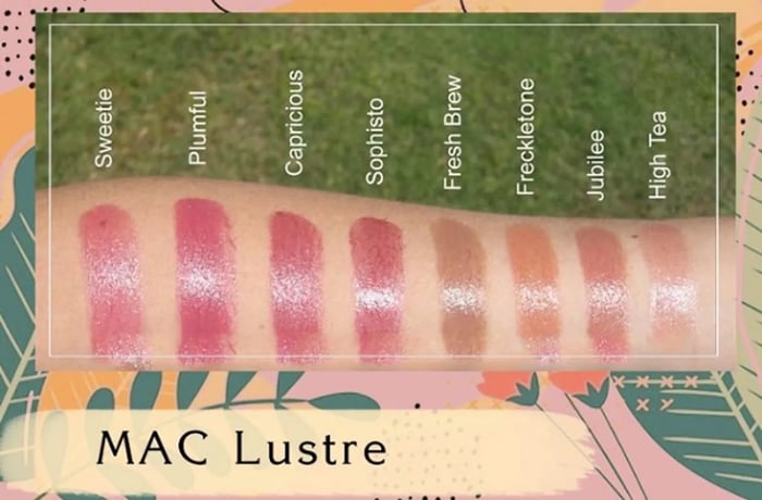 Bảng màu son MAC Lustre