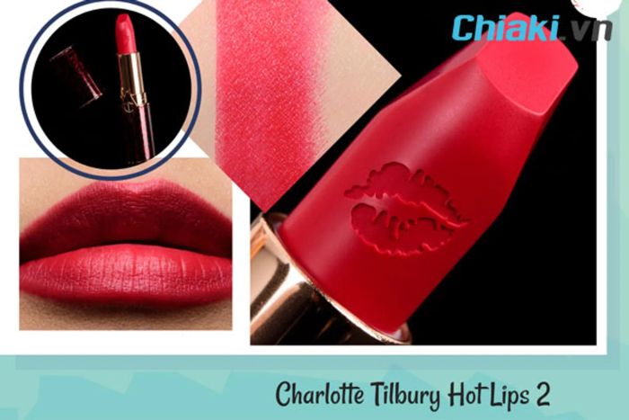 Thỏi son màu đỏ thuần Charlotte Tilbury Patsy Red Hot Lips 2