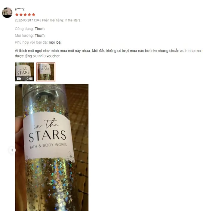 Review In The Stars body mist