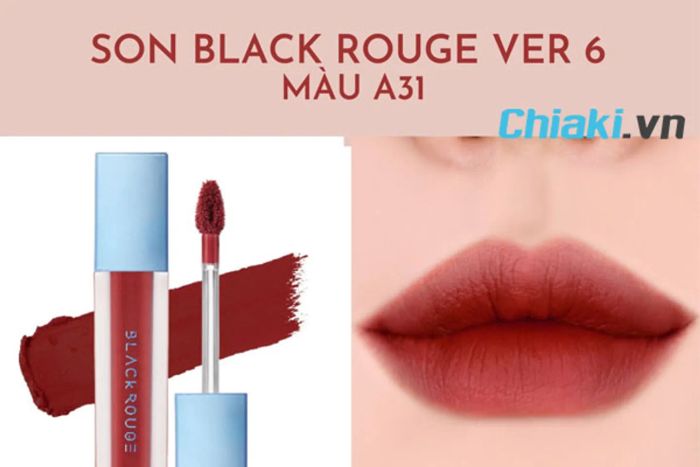 Son Black Rouge Air Fit Velvet Tint Ver 6 màu son đỏ đất