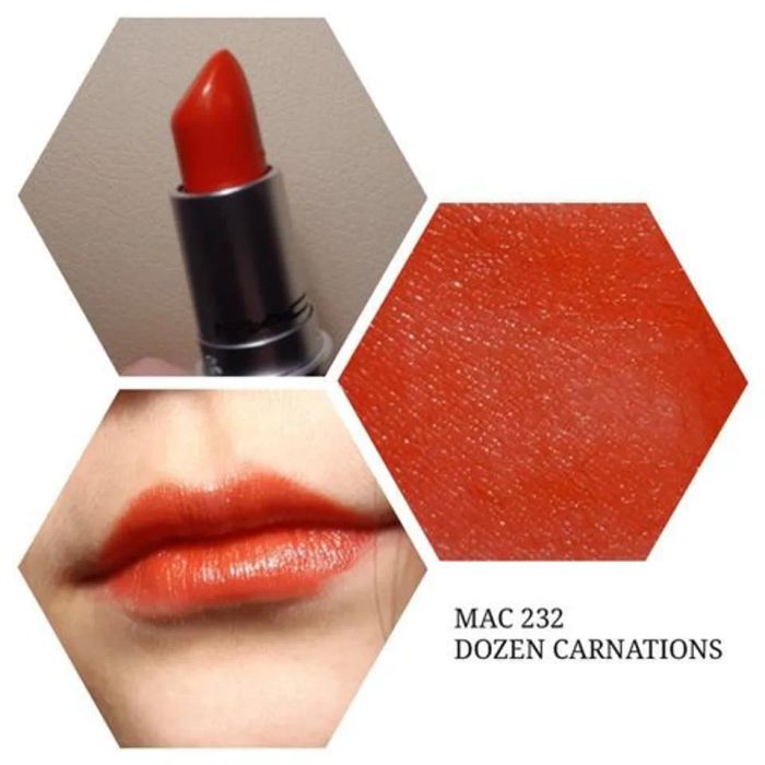 Son Mac Dozen Carnations 232 đỏ cam siêu lì