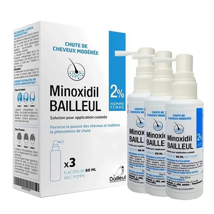 Xịt kích thích mọc tóc dành cho nam Minoxidil Bailleul