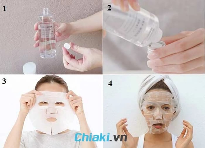 Cách sử dụng mặt nạ nén theo phương pháp Lotion Mask 