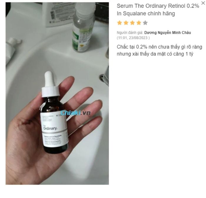 Đánh giá về Serum Retinol 0.2% The Ordinary In Squalane cho người mới bắt đầu