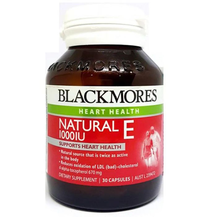 Viên uống Blackmores Natural vitamin E 1000IU chính hãng