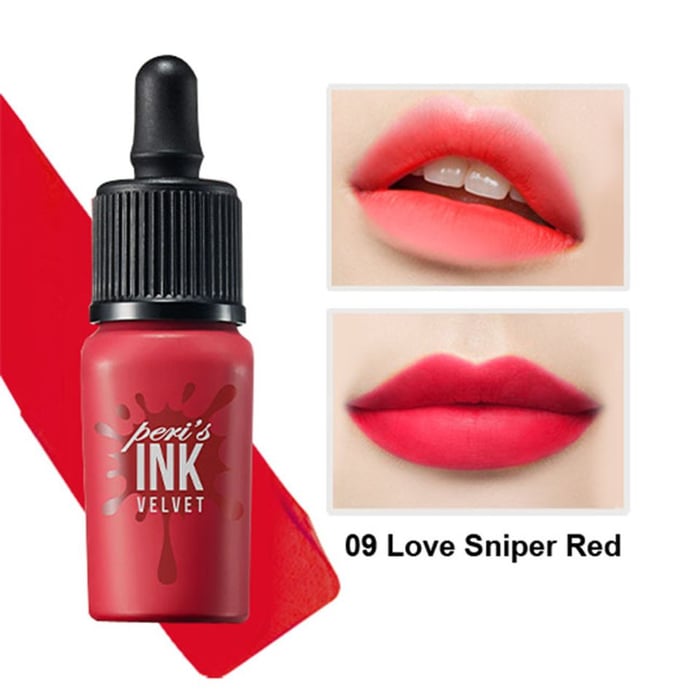 Son Peripera Peri’s Ink Velvet màu 09 màu đỏ hồng