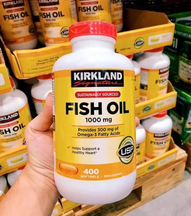 Dầu cá Kirkland Omega 3 Fish Oil 1000mg Mỹ