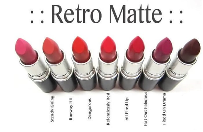 Bảng màu son MAC Retro Matte