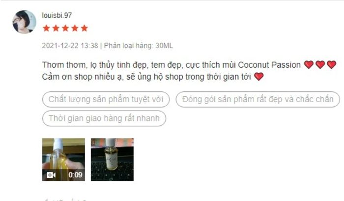 Đánh giá sản phẩm Victoria's Secret Body Mist Hương Coconut Passion