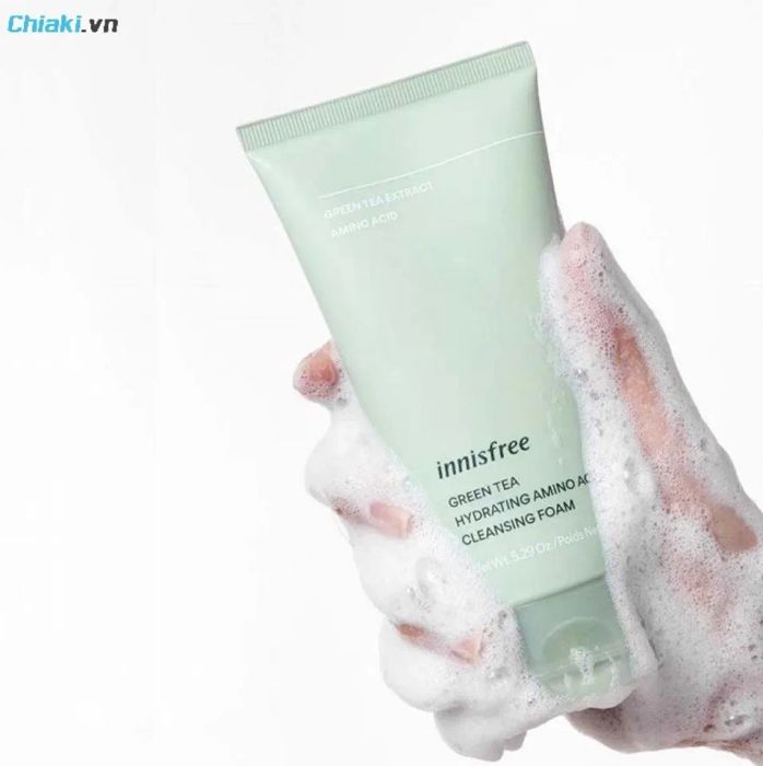 Sữa rửa mặt trị mụn cho nam Innisfree trà xanh Green Tea Cleansing Foam