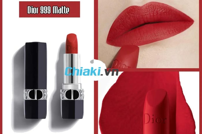 Thỏi son màu đỏ thuần Dior Rouge 999 Matte