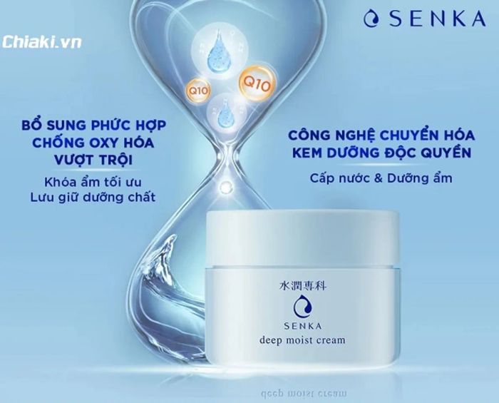 Kem dưỡng ẩm cho da hỗn hợp thiên khô Senka Deep Moist Cream