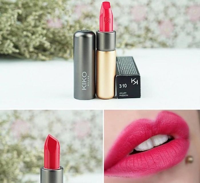 Swatch chi tiết màu son kiko Velvet Passion Matte Lipstick đang được ưa chuộng nhất hiện nay