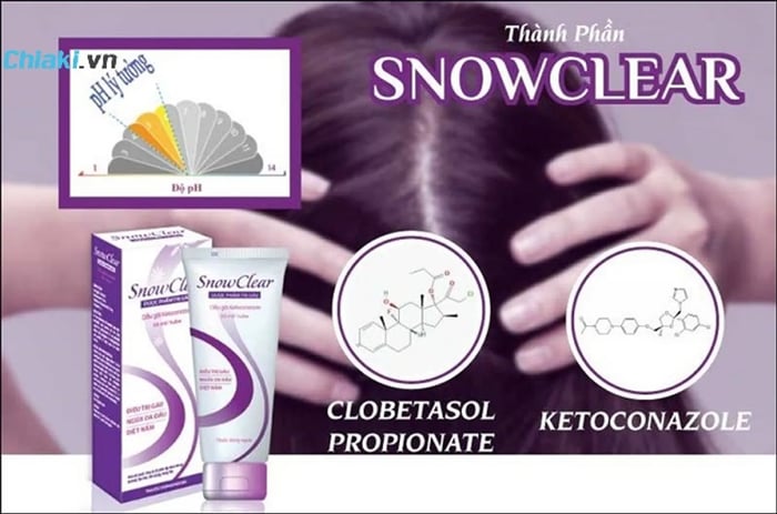 Dầu gội SnowClear giúp giảm triệu chứng gàu và ngứa đầu, đồng thời kiểm soát nấm da đầu