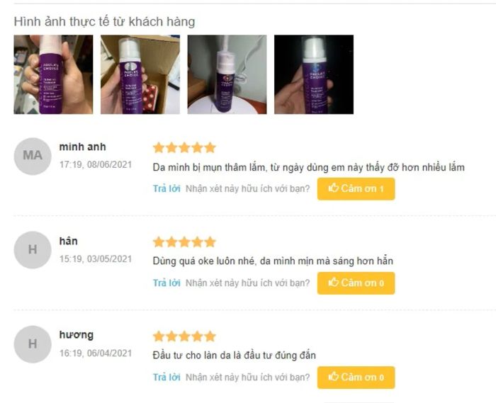 Đánh giá từ khách hàng về sản phẩm Tinh chất Retinol trị nám 1% từ Paula's Choice