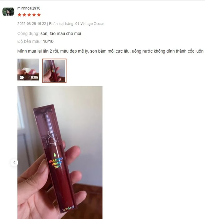 Đánh giá Son Hàn Quốc son Romand Milk Tea Velvet Tint