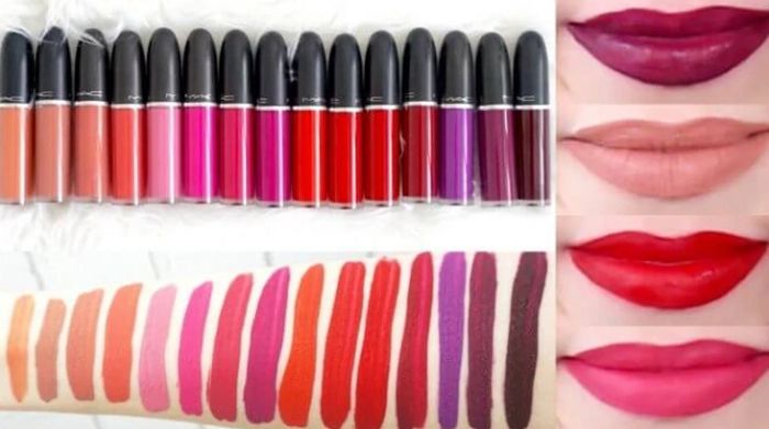 Bảng màu son MAC Retro Matte Liquid