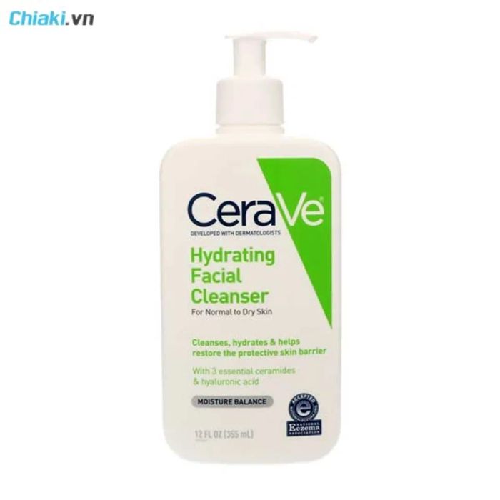 Sữa rửa mặt Cerave Hydrating Cleanser là lựa chọn tốt cho da khô, da nhạy cảm