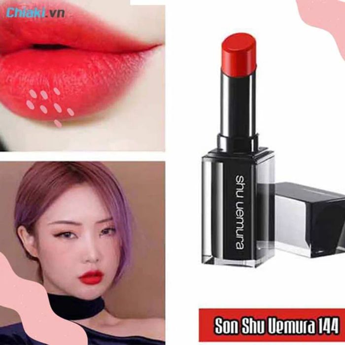 son Shu Uemura 144 tông màu đỏ pha cam 