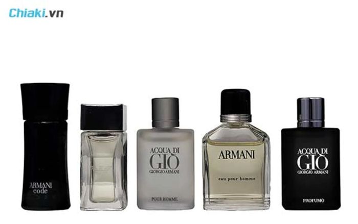 các thương hiệu nước hoa nổi tiếng như Giorgio Armani