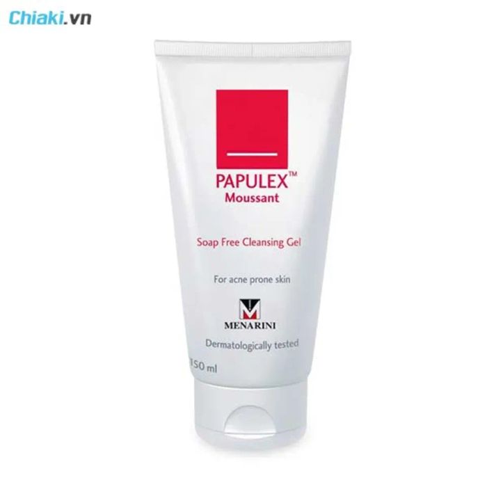 Sữa rửa mặt Papulex Moussant Soap Cleansing Gel giúp giảm mụn