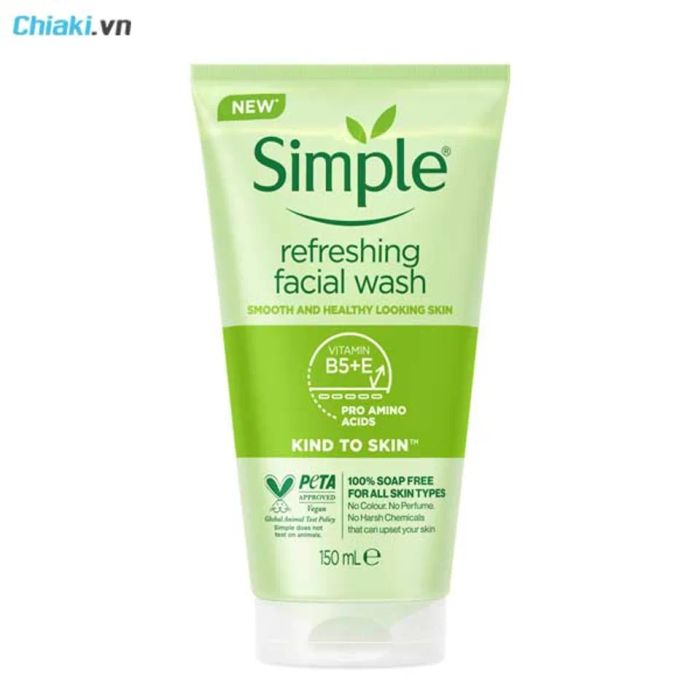 Sữa rửa mặt Simple Kind To Skin Refreshing Facial Wash