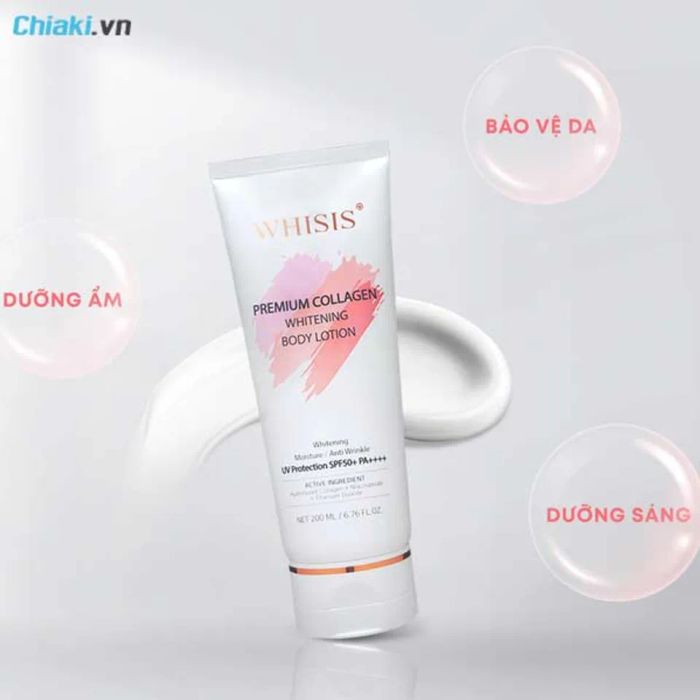 Lotion dưỡng thể trắng da Whisis Premium Collagen