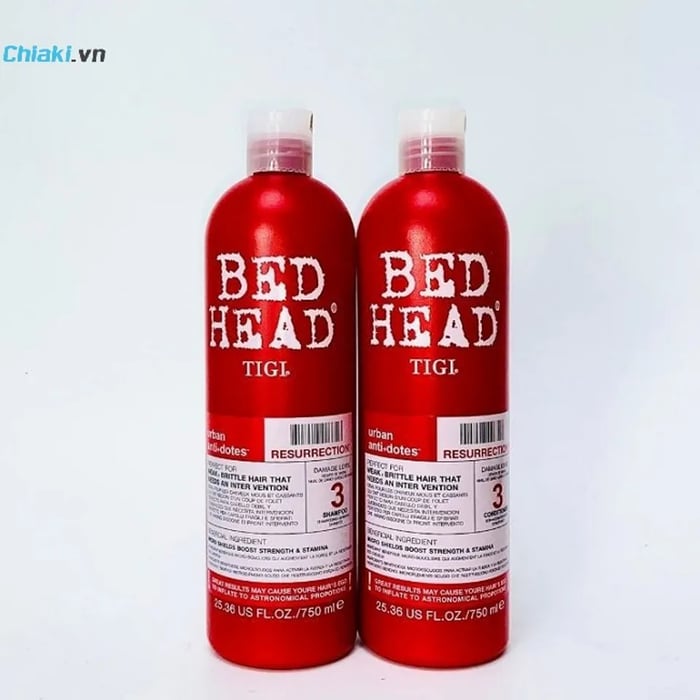 Dầu gội xả Tigi màu đỏ 3 Bed Head Urban Antidotes Resurrection