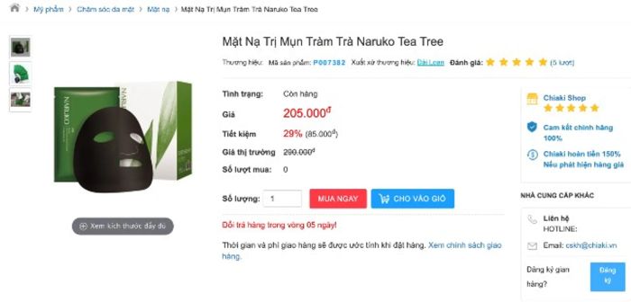 Mua mặt nạ Naruko tại Mytour