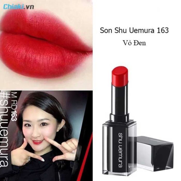 Son Shu Uemura 163 - màu đỏ tươi sáng rực rỡ