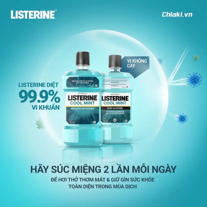 Nước súc miệng Listerine Cool Mint