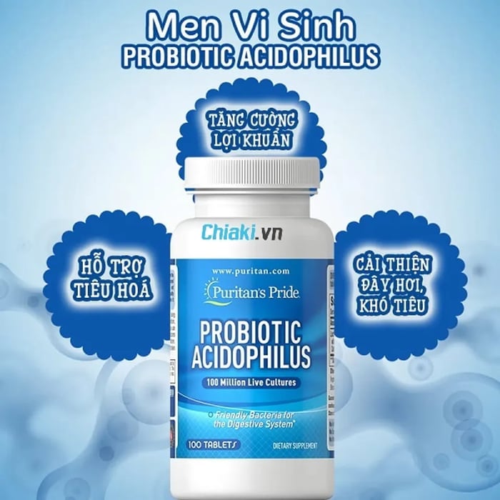 Men vi sinh Probiotic Acidophilus Puritan's Pride