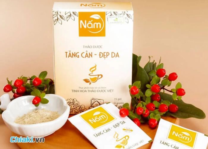 Trà tăng cân thảo mộc Nấm