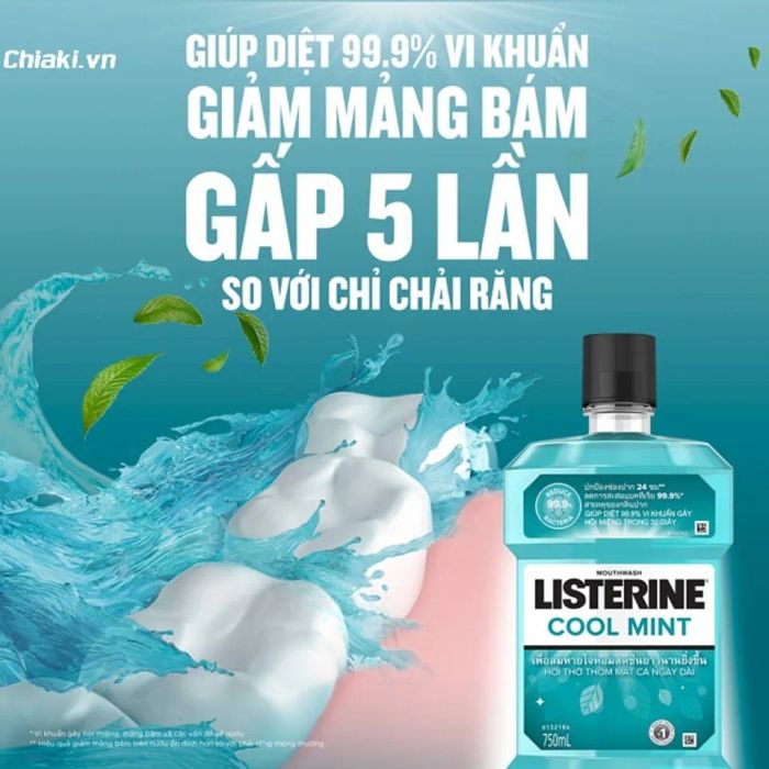 Chọn nước súc miệng Listerine để bảo vệ sức khỏe răng miệng.