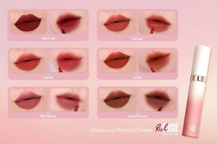 Son kem không trôi Gilaa Long Wear Lip Cream Rich Rosie Collection