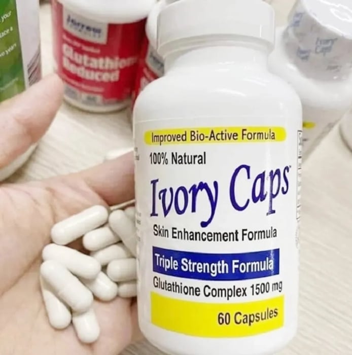 Viên uống làm trắng da trị nám Ivory Caps Glutathione