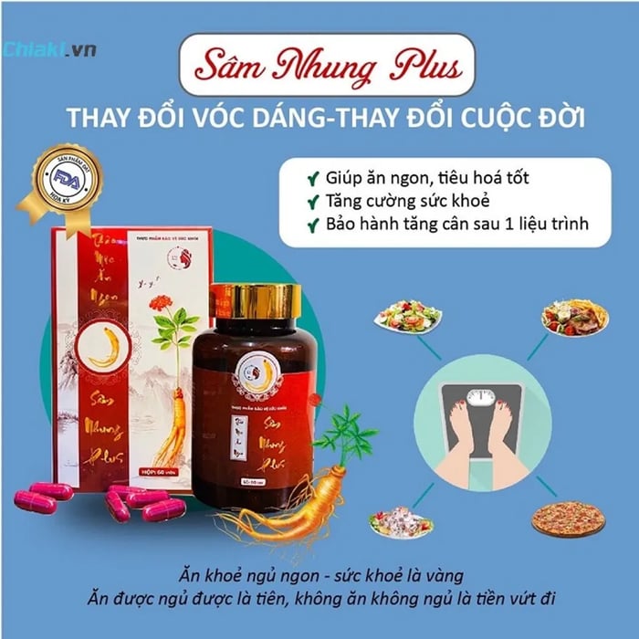 Thuốc sâm nhung tăng cân Plus