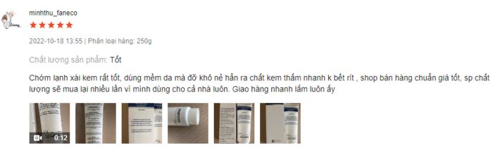 đánh giá sản phẩm kem dưỡng ẩm Dexeryl Crème